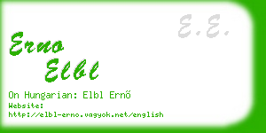 erno elbl business card